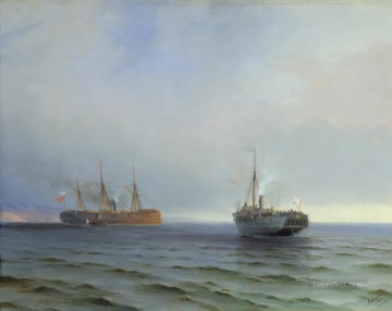 イワン・コンスタンティノヴィチ・アイヴァゾフスキー Painting - 黒海に浮かぶトルコの身廊の占領 イワン・アイヴァゾフスキー